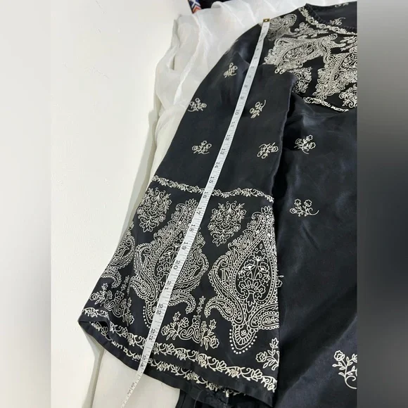 New York City Design Co Y2K Silk Fairy Top M Floral Paisley Whimsigoth Fairy - Picture 10 of 11